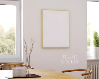 Modern Single Frame Mockup - Home Interior - Print Mockup - PSD - 27X36 - Smart Object
