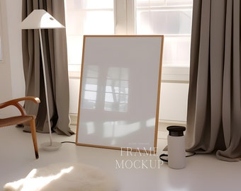 Single Frame Mockup - Glass Reflection - Minimal Mockup - PSD - 27X36 - Smart Object