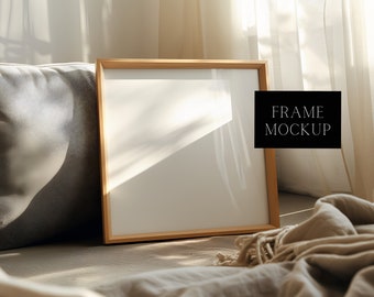 Square Frame Mockup - Glass Reflection - Realistic Mockup - 12X12 - PSD - Smart Object Mockup