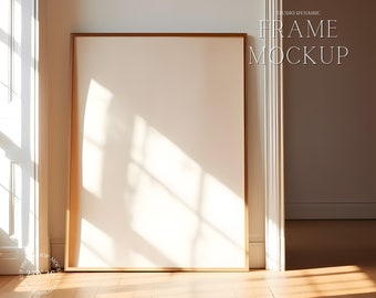 Single Frame Mockup  - Natural Light Mockup - Vertical Frame - Wall Art Mockup - Poster Mockup - PSD - 27X36 - Smart Object Mockup