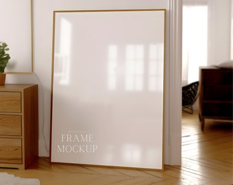 Vintage Interior Frame Poster Mockup - Vertical Tall Frame Mockup - 27X36 - PSD - Smart Object Mockup