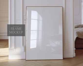 Frame Poster Mockup - Vertical Tall Frame Mockup - ISO - PSD - Smart Object Mockup