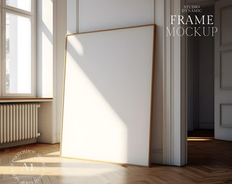 Single Frame Mockup - Poster Mockup - Natural Light Mockup - Minimalist Interior Mockup - PSD - ISO - Smart Object