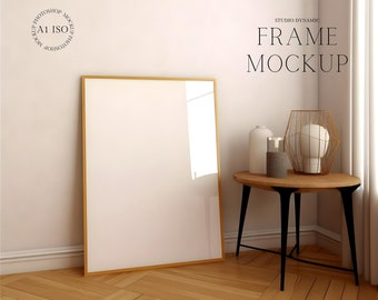 Single Frame Mockup With Reflection - Minimal Interior Mockup - PSD - ISO - Smart Object Mockup