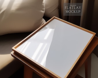FlatLay Frame Mockup - Glass Reflection  - Digital Mockup Art Display - PSD - 27X36 - Smart Object