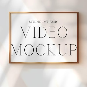 Landscape Frame Video Mockup - Horizontal Frame Animated Shadow Overlay Mockup - PSD - 36X27 - Smart Object Photoshop Mockup