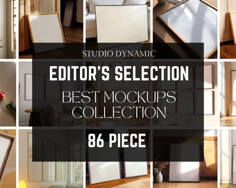 Editor's Selection Bundle: Best Mockups Collection - 86 Piece Mockup Bundle - Modern Mockups - Art Display Mockup - PSD , JPG - Smart Object