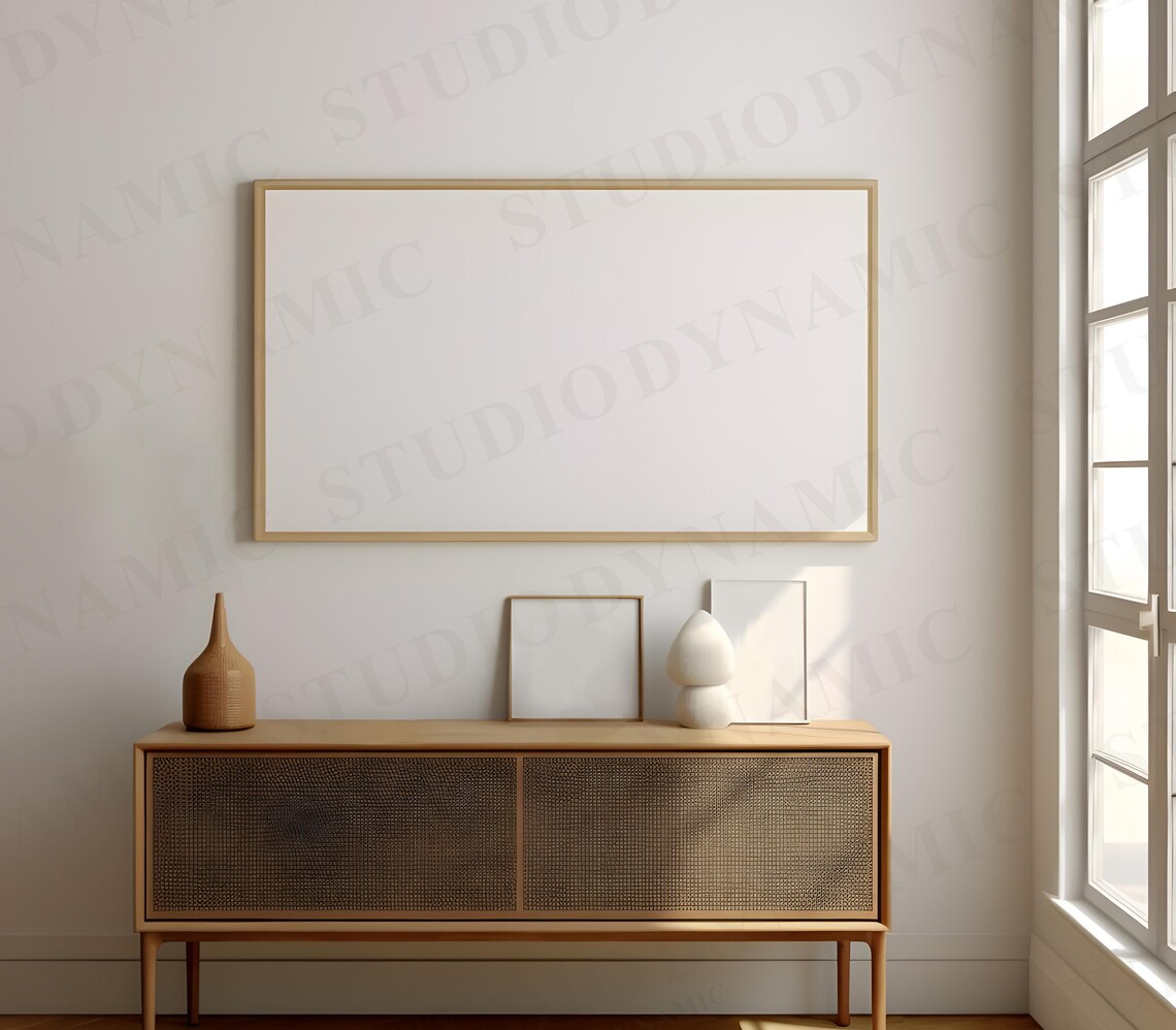 Horizontal Frame Mockup - Landscape Frame Mockup Frame Poster Art ...