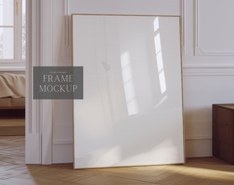 Single Frame Mockup - Vertical Frame - Glass Reflection - Poster Mockup - PSD - 27X36 - Smart Object Mockup