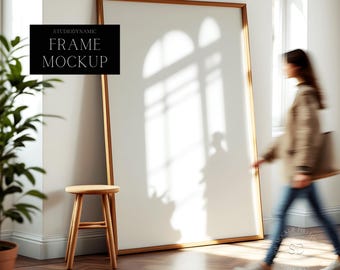 Single DIN A Frame Mockup - Frame Mockup for Photoshop - Vertical Frame - Wall Art Mockup - Poster Mockup - PSD  - Smart Object Mockup