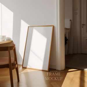 Wood Frame Mockup - Home Interior - Boho Style - Print Mockup - PSD - ISO - Smart Object