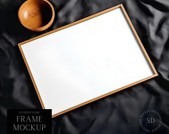 FlatLay Horizontal Frame Mockup - Digital Mockup Art Display - PSD  - Smart Object