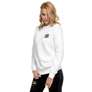 Code Cool Sh!t Besticktes Weiß Unisex Sweatshirt