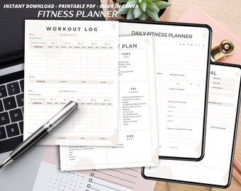 Seguimiento de entrenamiento, Planificador de fitness, Registro de entrenamiento, Seguimiento de pérdida de peso, Seguimiento de fitness, Seguimiento de objetivos, Planificador descargable