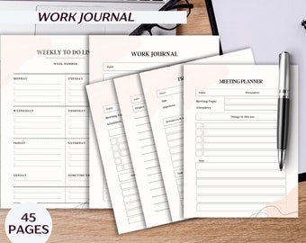 Digital Project Planner, Project Management Business Planner, to Do List Meeting Planner, Work Planner, Financial Planner