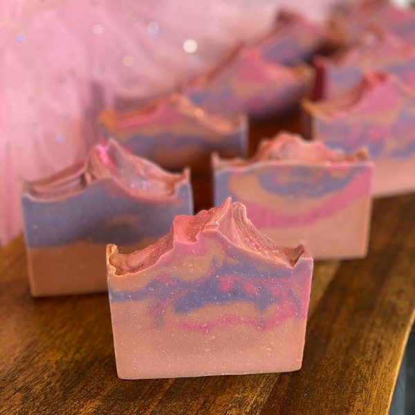 Dance of the Sugar Plum Fairy Scented Cold Process Soap | Ballet-themed gift | Palm Free Vegan Soap | Christmas Gift Ideas | 4.0-4.5 OZ Bar