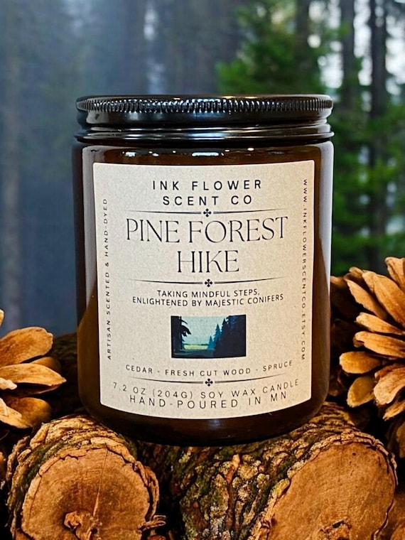 Pine Forest Hike Scented Soy Wax Candle | Spruce Scented Candle | Forest  Scented Nature Lover Gift Idea, Literary Gift, in 8 Oz Glass Jar - Etsy
