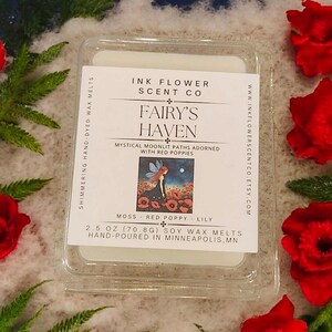 Fairy’s Haven Soy Wax Melts-Fairy Gift Ideas - Mystical Floral and Nature Inspired Scent - Home Fragrance - Wax Tart 2.5 Oz Clam