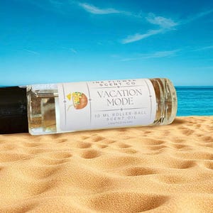 Vacation Mode Rollerball Scent Oil 10 ml Glass Container | Coconut Vanilla Almond Scent | Eau de toilette | summer scent | Gift Ideas