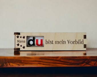 gravierte Geschenkbox inkl. Duplo Schokoriegel - Mama du bist mein Vorbild