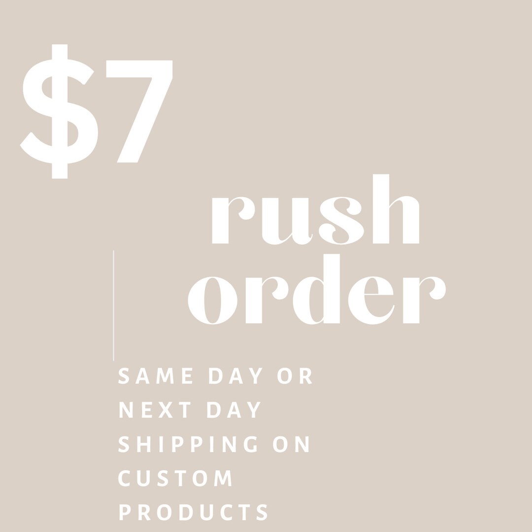 RUSH ORDER - Etsy