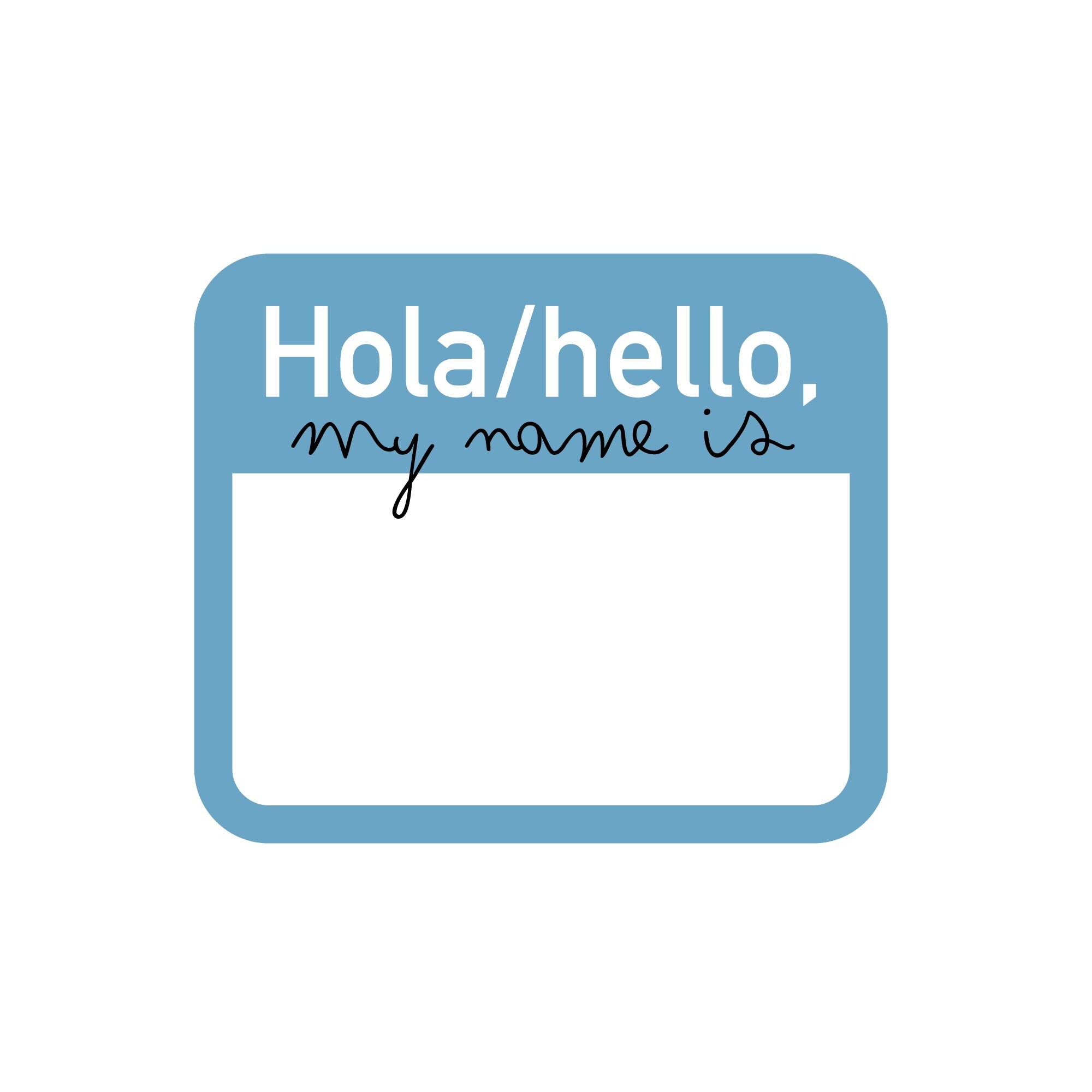 Name Tag Svg Name Tag in Spanish Hello Svg Hola Svg My Name is - Etsy