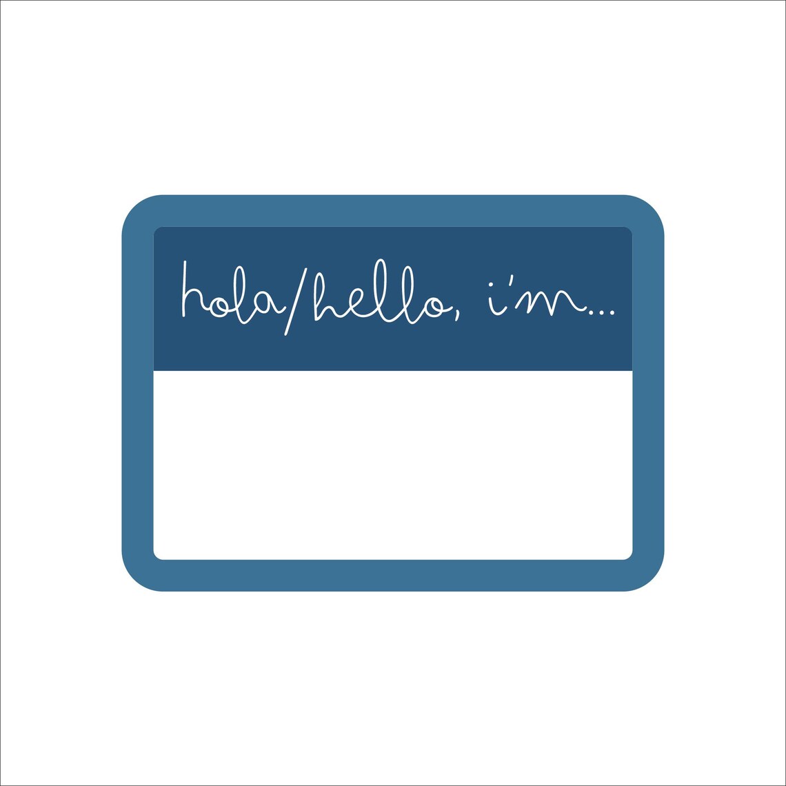 Name Tag Svg Name Tag in Spanish Hello Svg Hola Svg My Name is Etsy