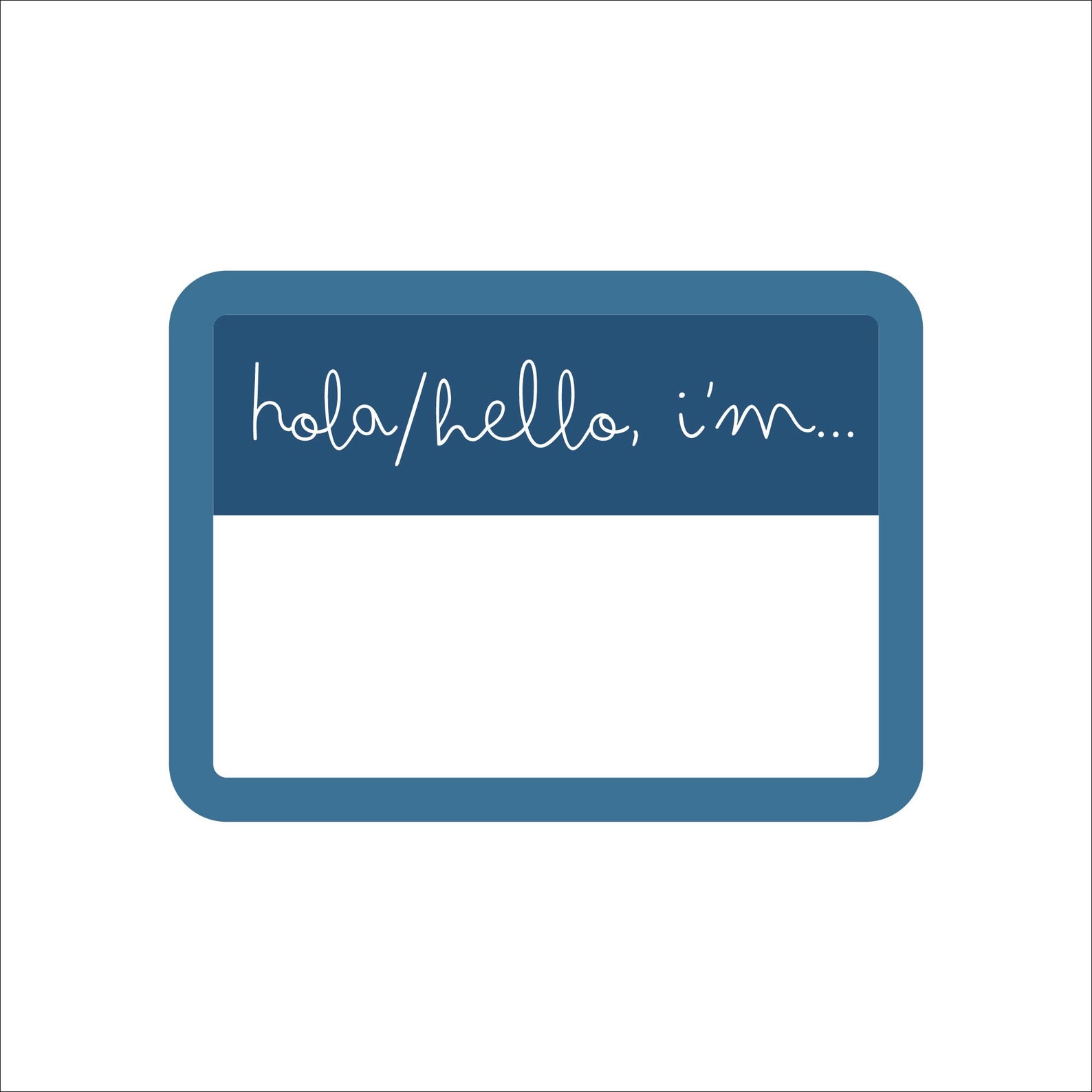 Name Tag Svg Name Tag in Spanish Hello Svg Hola Svg My Name is Etsy