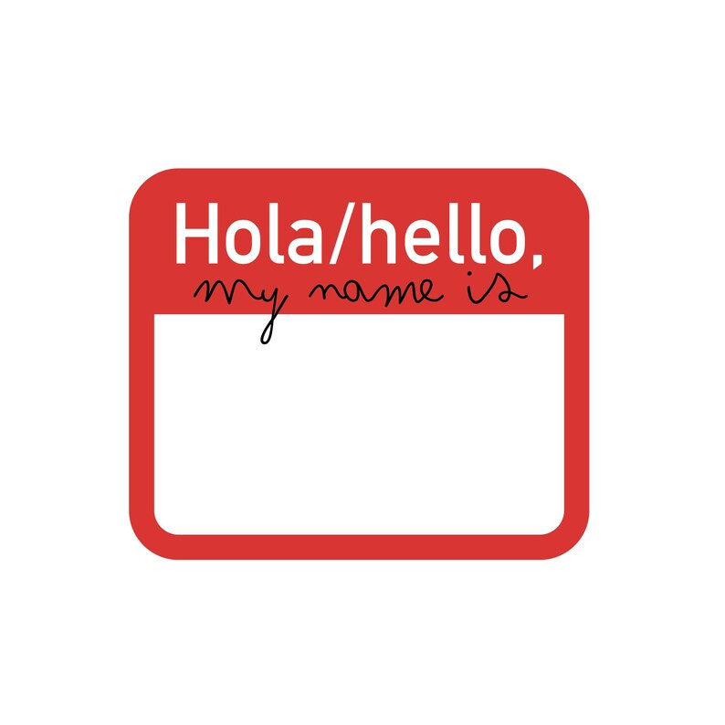 Name Tag Svg Name Tag in Spanish Hello Svg Hola Svg My Name is Etsy UK