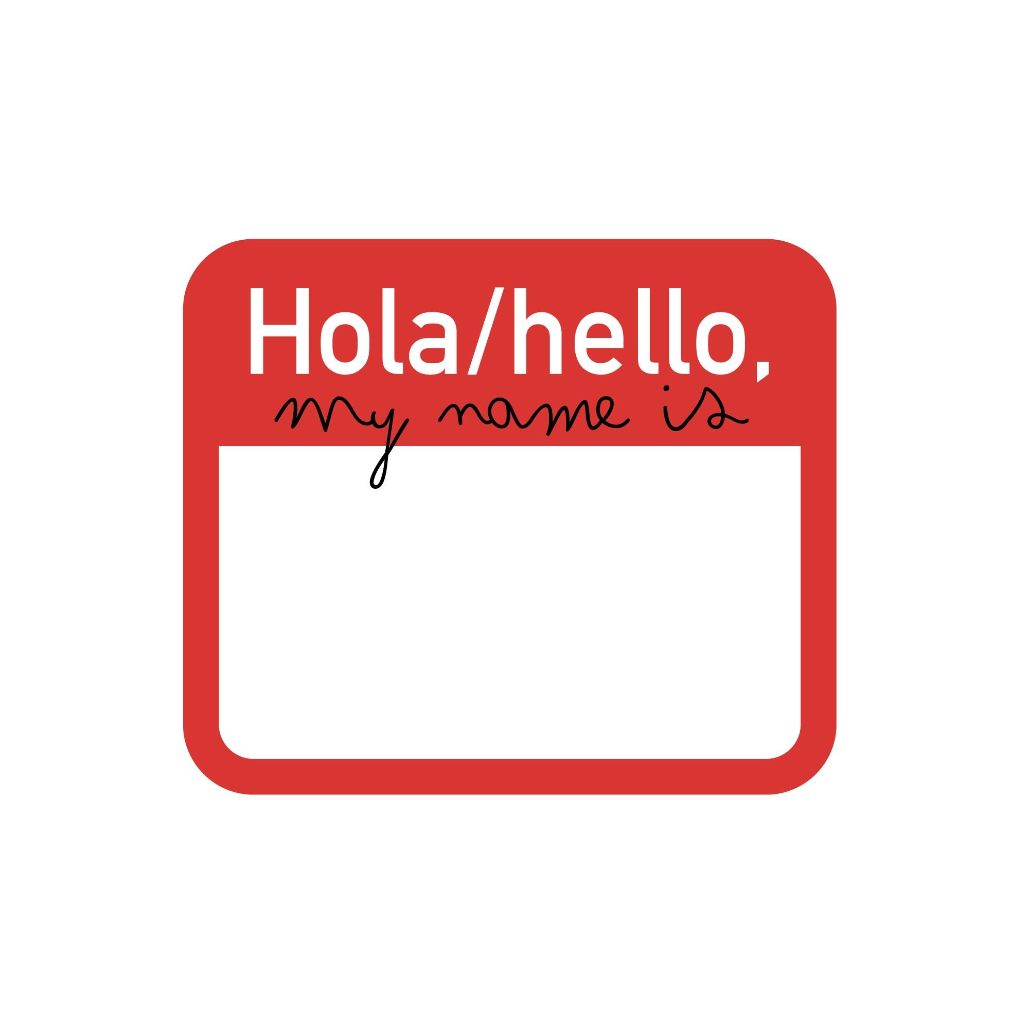 Name Tag Svg Name Tag in Spanish Hello Svg Hola Svg My Name is Etsy UK
