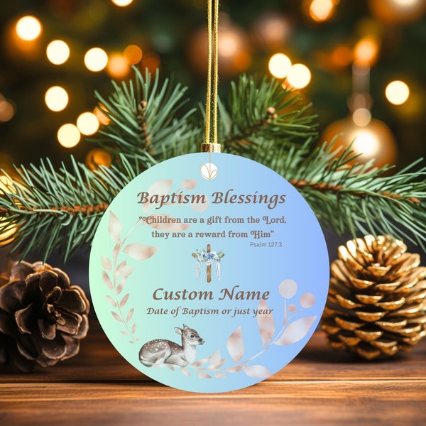 Baby Baptism Christmas Ornament - Etsy