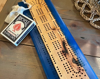 Hickory Cribbage Board