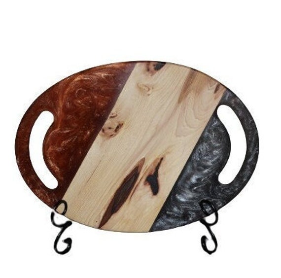 Oval Hickory Charcuterie Board/ Serving Tray