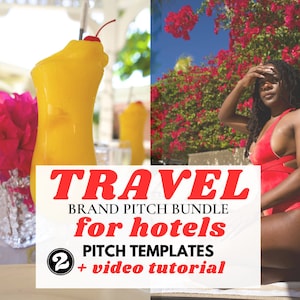 2 Hotel Pitch Templates, Travel Brand Outreach For Collaborations, Brand Pitch Templates For Influencers, UGC Creators, Video Tutorial Guide