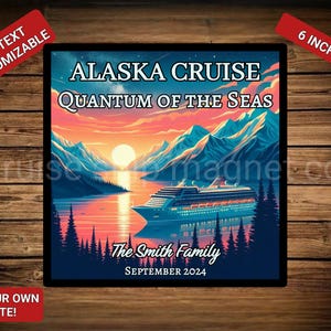Cruise door magnet| Cruise Decorations | Personalized cruise door Magnets| Custom Cruise Magnets | fun cruise door magnets| Alaska  Cruise
