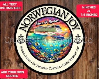 Custom Norwegian Cruise Door Magnet – Bermuda Vacation Decor – Personalized Cabin Sign for NCL Ship – Cruise Door Decoration - fun - cute
