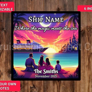 Cruise door magnet| Cruise Decorations | Personalized cruise door Magnets| Custom Cruise Magnets | family cruise door magnets