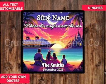 Cruise door magnet| Cruise Decorations | Personalized cruise door Magnets| Custom Cruise Magnets | family cruise door magnets