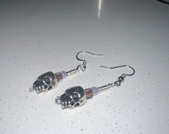 Rhinestone Clip On Earrings Handmade Tibetan Silver Leaf Dangle - Foto 8