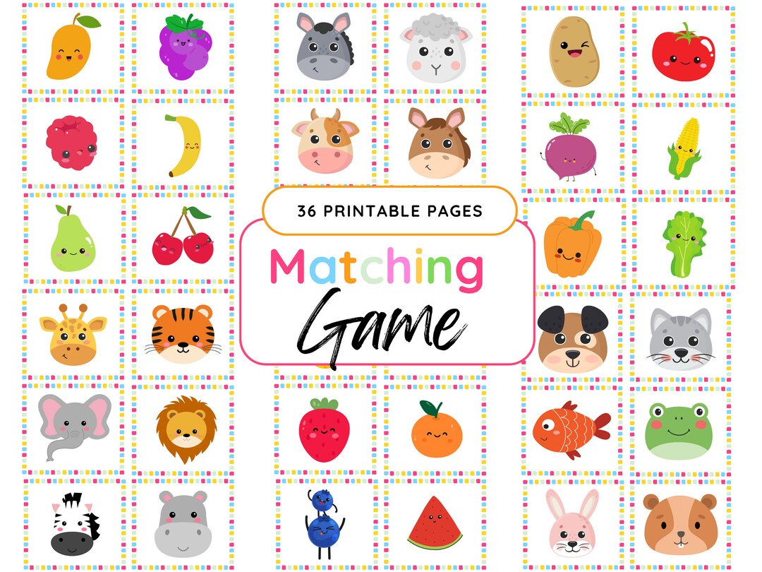 Matching Card Game, Matching Card, Preschool, Kindergarten, Homeschool
