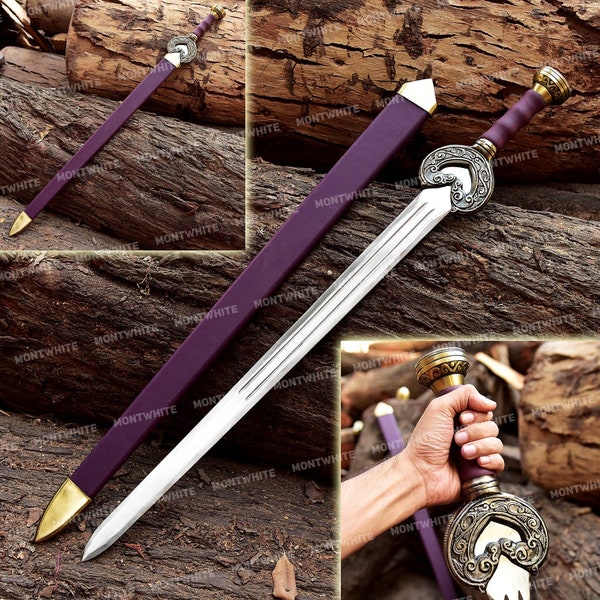 The Herugrim Sword of King Theoden | Custom Hand Forged Stainless Steel - Lord of The Rings Movie Replica with Scabbard