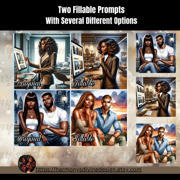 Digital Download Bundle |Endless Possibilities: 'The Office' and 'Couples Night Out' Fillable AI Prompts with Several Options | DALLE 3