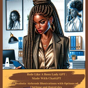 Digitale download Persoonlijke GPT | Regel als een baas Lady GPT| Realistische olie-airbrushillustraties | Affirmaties en bonus quotes Lady Boss |