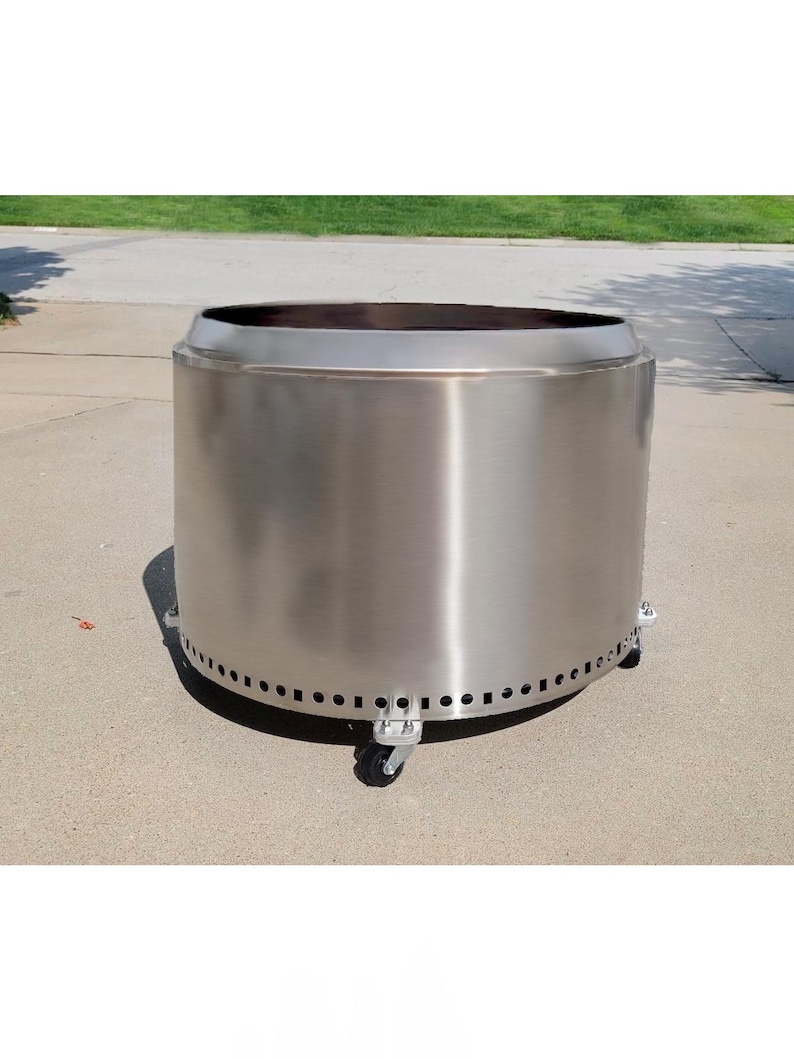 Solo Stove Canyon and Larger Yukon 1.0 wheeled base, dolly, stand for fire pits, with lockable casters. Fits any fire pit 30” image 4
