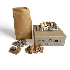 Mesa Solo Stove Bundle! 20 lbs (split 50/50). Wood fuel pellets and hardwood mini firewood, and Firestarter&#39;s. (Free shipping)
