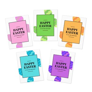 Biglietti di auguri multi-design di Pasqua (confezione da 5)