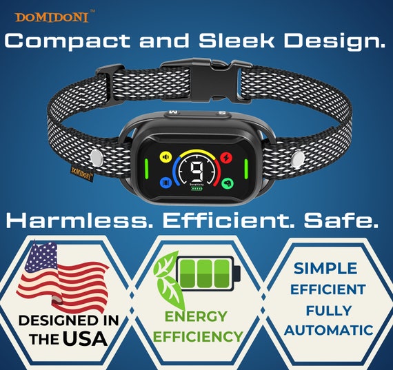 RICIVI Anti-Bark Collar For Small Dogs, No Shock Anti Barking Collars With 7 Sensitivities, 3 Adjustable Modes Beep & Vibration, IP67 Waterproof - Effective & Humane Small Dogs Bark Collar, Black