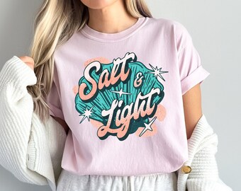 Trendy boho Christian comfort colors shirt Jesus Catholic gifts summer graphic tee religious tshirts bible verse retro beach faith apparel