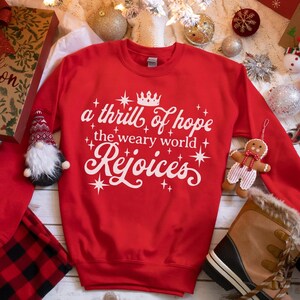 Trendy Christian Christmas crewneck Sweatshirt Nativity Sweater Shirts religious graphic tee Bible verse catholic gifts Jesus faith apparel