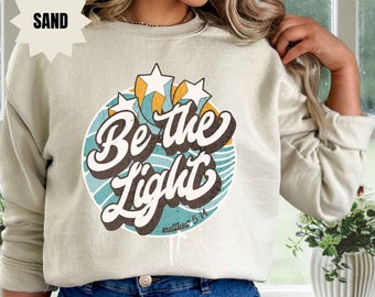 Trendy Christian graphic crewneck sweatshirt religious beach shirt catholic gift retro Jesus faith apparel bible verse inspirational baptism